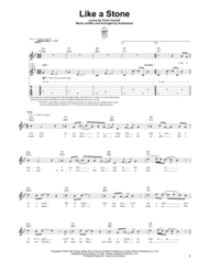 Like A Stone Sheet Music by Audioslave