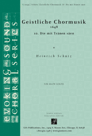 Geistliche Chormusik: Die mit Tranen saen Sheet Music by Heinrich Schutz