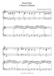 Danny Boy (The Londonderry Air) - 2 Pianos 4 hands Sheet Music by Tradional Irish