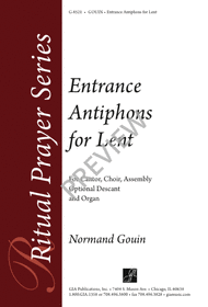 Entrance Antiphons for Lent Sheet Music by Normand J. Gouin
