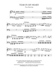 Tear In My Heart (Simplified Piano Solo) - twenty one pilots Sheet Music by Twenty One Pilots