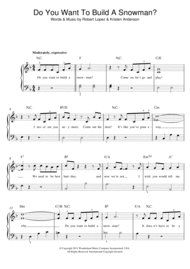 Do You Want To Build A Snowman? (from Frozen) Sheet Music by Kristen Bell