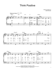 Think Positive Sheet Music by Leslie Bricusse