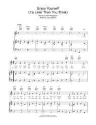 Enjoy Yourself (It's Later Than You Think) Sheet Music by Carl Sigman