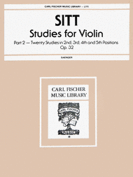 Studies For Violin Sheet Music by Hans Sitt