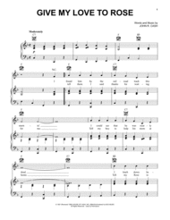 Give My Love To Rose Sheet Music by Johnny Cash