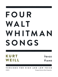 Four Walt Whitman Songs Sheet Music by Kurt Weill
