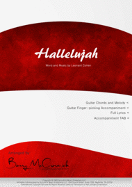 Hallelujah - Melody with Guitar Accompaniment Sheet Music by Leonard Cohen