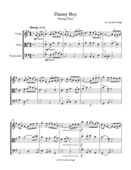 Danny Boy (String Trio) Sheet Music by Unknown