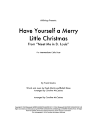 Have Yourself A Merry Little Christmas - Cello Duet Sheet Music by Frank Sinatra