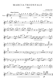 "Triumphal March" - Aida - C Flute Choir Sheet Music by Giuseppe Verdi