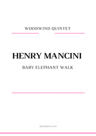 Baby Elephant Walk from the Paramount Picture HATARI! Sheet Music by Henry Mancini