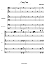 Can Can 6 hands Sheet Music by J.Offenbach