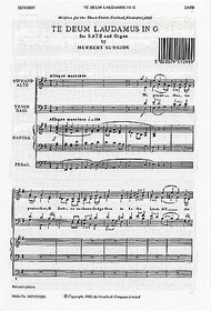 Te Deum In G Sheet Music by Herbert Sumsion