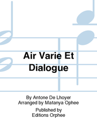 Air Varie Et Dialogue Sheet Music by Antoine De Lhoyer