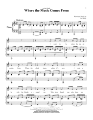 Where The Music Comes From Sheet Music by Lee Hoiby
