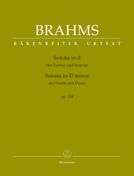 Sonata for Violin and Piano D minor op. 108 Sheet Music by Johannes Brahms