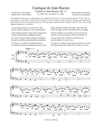 Cantique de Jean Racine (SAB) Sheet Music by Gabriel Faure