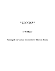 CLOCKS by Coldplay - Guitar Ensemble (Score Only) Sheet Music by Coldplay