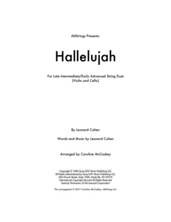 Hallelujah - Violin and Cello Duet Sheet Music by Leonard Cohen