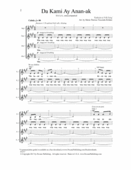 Da Kami Ay Anan-Ak Sheet Music by Maria Theresa Vizconde-Roldan
