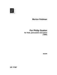 For Philip Guston Score(Spec Sheet Music by Morton Feldman