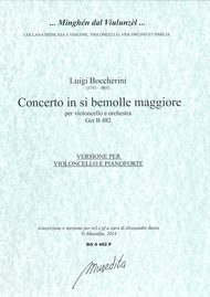 Cello concerto in B flat major G 482 (piano reduction) Sheet Music by Luigi Boccherini