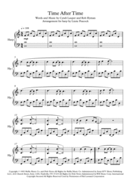Time After Time - Harp Solo Sheet Music by Cyndi Lauper