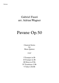 "Pavane op.50" (Brass Quintet) arr. Adrian Wagner Sheet Music by Gabriel Faure