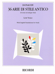 36 Arie di Stile Antico Sheet Music by Stefano Donaudy