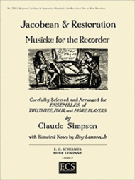Jacobean & Restoration Musicke for Recorder Sheet Music by Claude Simpson