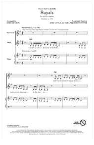Royals (arr. Deke Sharon) Sheet Music by Lorde