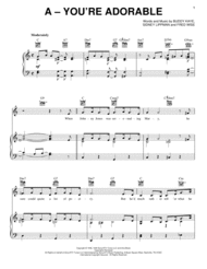 A - You're Adorable Sheet Music by Perry Como
