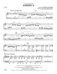 America (from West Side Story) - Piano Sheet Music by Stephen Sondheim