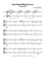 Can't Help Falling In Love by Michael Buble-Wedding Violin Duet Sheet Music by Michael Buble
