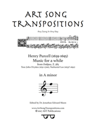 Music for a while (A minor) Sheet Music by Henry Purcell