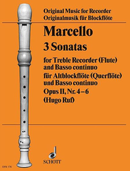 3 Sonatas op. 2 Vol. 2 Sheet Music by Benedetto Marcello