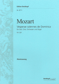 Vesperae solennes de Dominica K. 321 Sheet Music by Wolfgang Amadeus Mozart