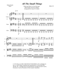 Blink 182: All The Small Things for String Quartet Sheet Music by Blink 182