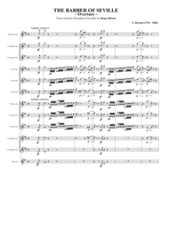 Overture from "The Barber of Seville" for Saxophone Ensemble Sheet Music by Gioachino Rossini