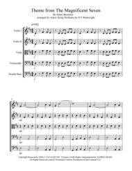 Theme from The Magnificent Seven arranged for Junior String Orchestra with mp3 Sheet Music by Elmer Bernstein