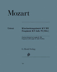 Clarinet Quintet in A Major K. 581 Sheet Music by Wolfgang Amadeus Mozart
