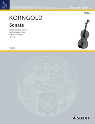 Sonata G Major op. 6 Sheet Music by Erich Wolfgang Korngold