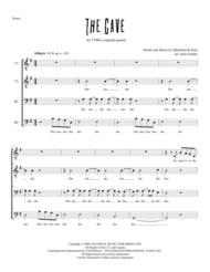 The Cave (Mumford & Sons) for TTBB a cappella quartet Sheet Music by Mumford & Sons