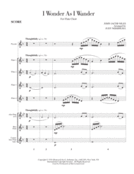 I Wonder As I Wander for Flute Choir Sheet Music by John Jacob Niles