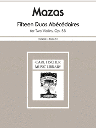 Fifteen Duos Abecedaires Sheet Music by Jacques Fereol Mazas