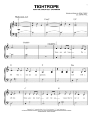 Tightrope (from The Greatest Showman) Sheet Music by Pasek & Paul