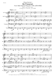 < Brass Quintet > Be Prepared from Walt Disney Pictures' THE LION KING Sheet Music by Elton John