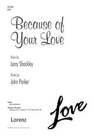 Because of Your Love Sheet Music by Larry Shackley