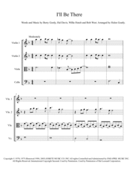 I'll Be There. Arranged for String Quartet Sheet Music by Mariah Carey